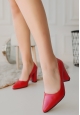 Giort Kırmızı Cilt Topuklu Ayakkabı