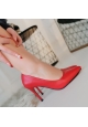 Jilya Kırmızı Cilt Stiletto Ayakkabı