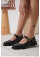 Yokox Siyah Rugan Oxford Ayakkabı