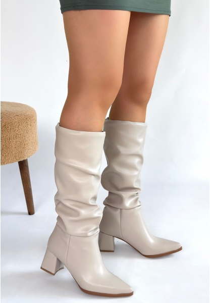 Pitay Ten Cilt Topuklu Çizme