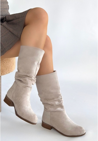 Plod Bej Süet Çizme