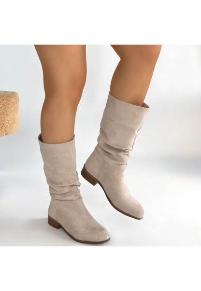 Plod Bej Süet Çizme