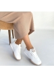 Tawen Beyaz Cilt Bağcıklı Spor Ayakkabı